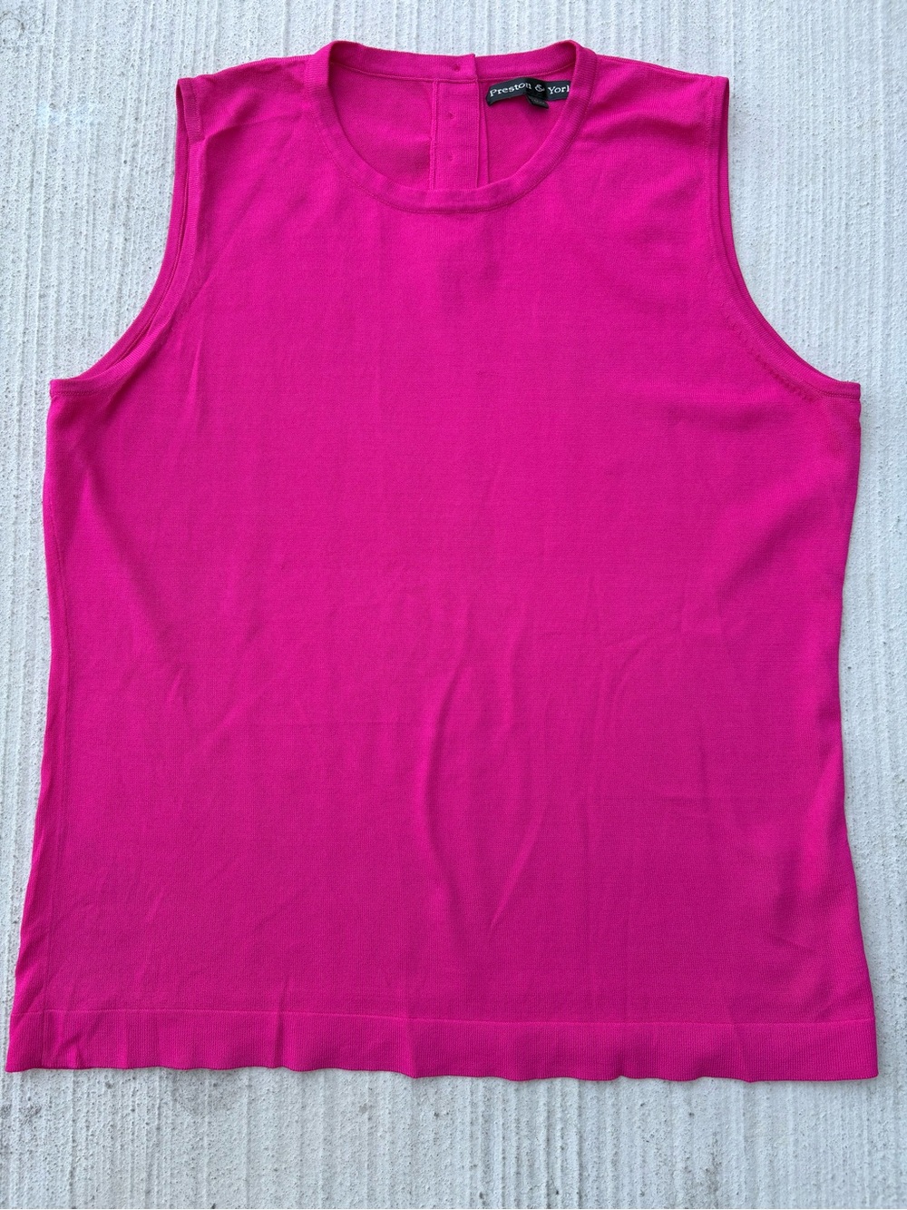 Preston & York Hot Pink Sleeveless Knit Shell